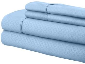Home Sweet Home Dream Greek Key Embossed Bed Sheet Set