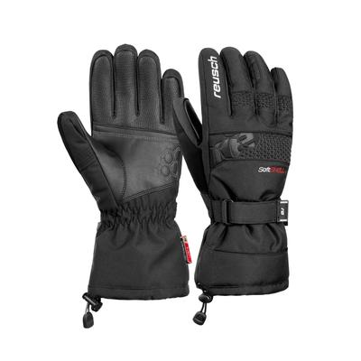 Skihandschuhe REUSCH "Connor R-TEX XT", Damen, Gr. 8,5, schwarz, 92% Polyester, 8% Lederimitat, unifarben, Handschuhe, in sportlichem Design