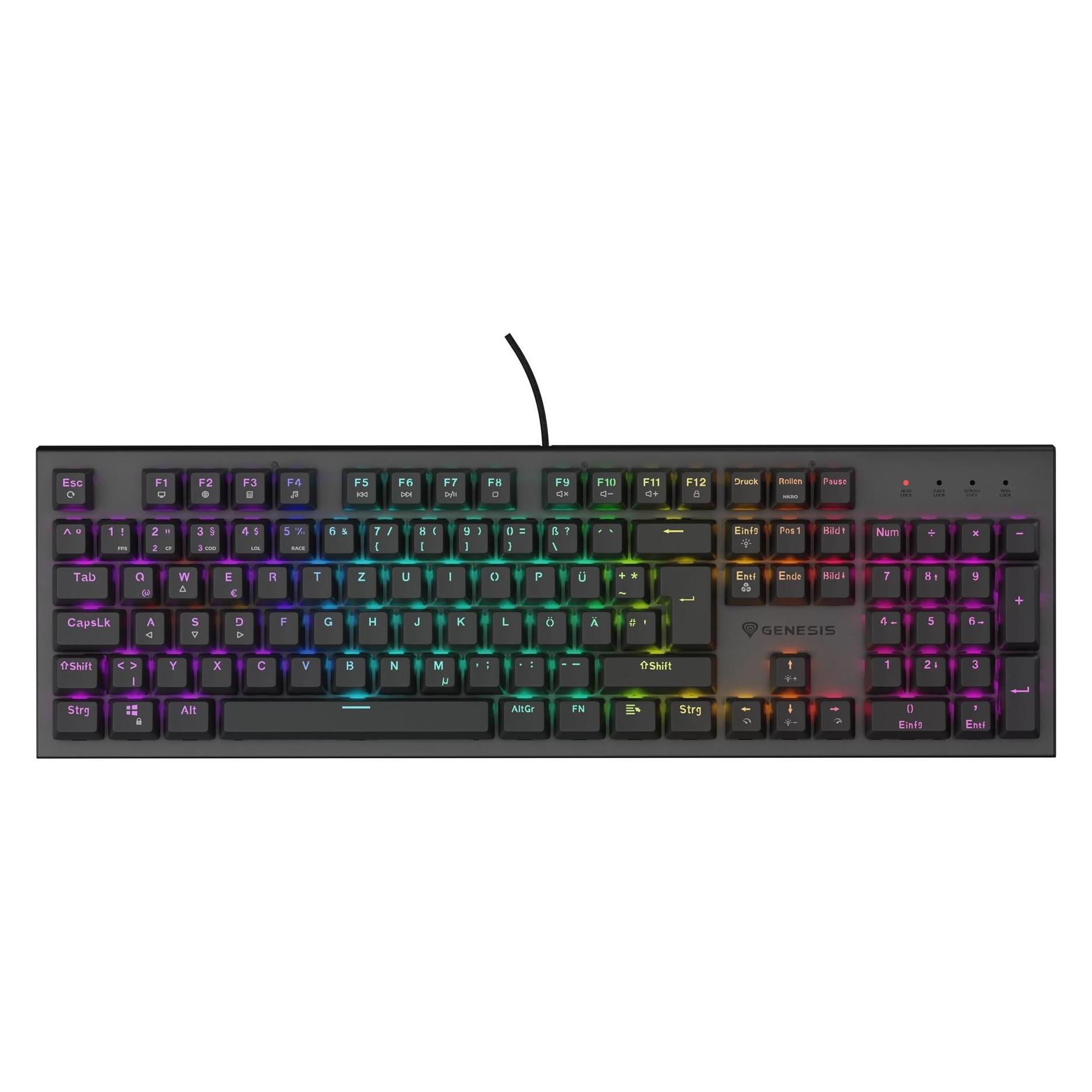 Genesis Gaming Tastatur THOR 303 brown kabelgeb. (DE) (DE, Kabelgebunden) (NKG-2178)