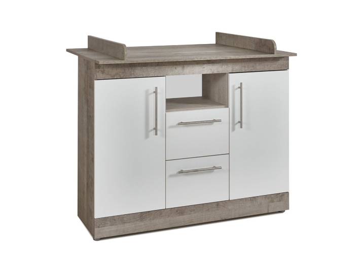 WICKELKOMMODE Selina Platinum Oak Weiß