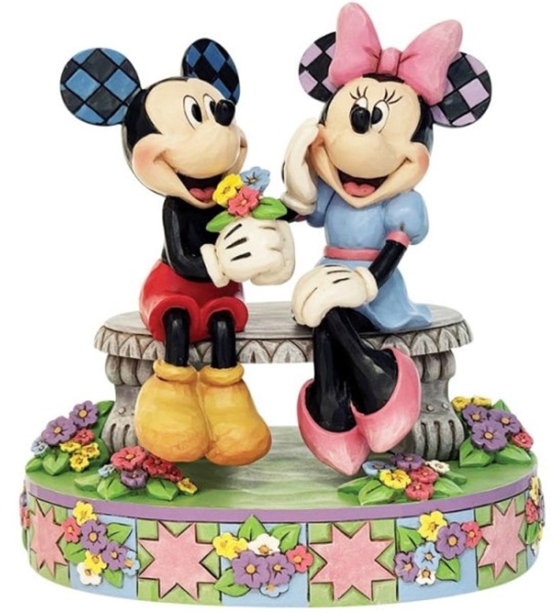 Disney Traditions Mickey en Minnie A Blooming Romance beeldje