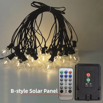 Inspire Curations G40 Solar USB Globe String Lights 10 25 Bulbs b style Solar 14.5m 25leds