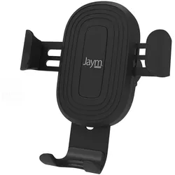 Jaym Smartphone-Autohalterung mit 15W Induktionsladung und 2 Befestigungen, Smartphone Halterung, Schwarz