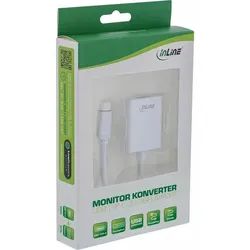 INLINE Monitor Konverter USB-C Stecker auf Diplayport Buchse silber