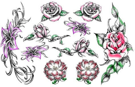 Tatouage éphémère - Plaque de 10 tattoos Temporary Tattoo