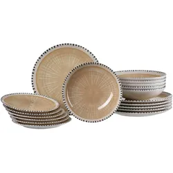 TELLERSET Natura Creme 18-tlg.