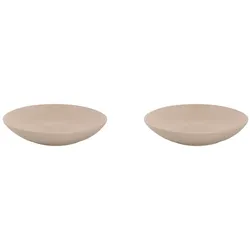 Mammoet Spirit Teller tief - 2er-Set, Steinzeug, Ø  21,5 cm, weiß, Seidenglanz, handwerkliche Form, für Pasta, Suppe oder als Servierteller