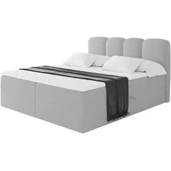 BOXBETT mit Matratze H3 - NINA - 120x200 cm Hellgrau