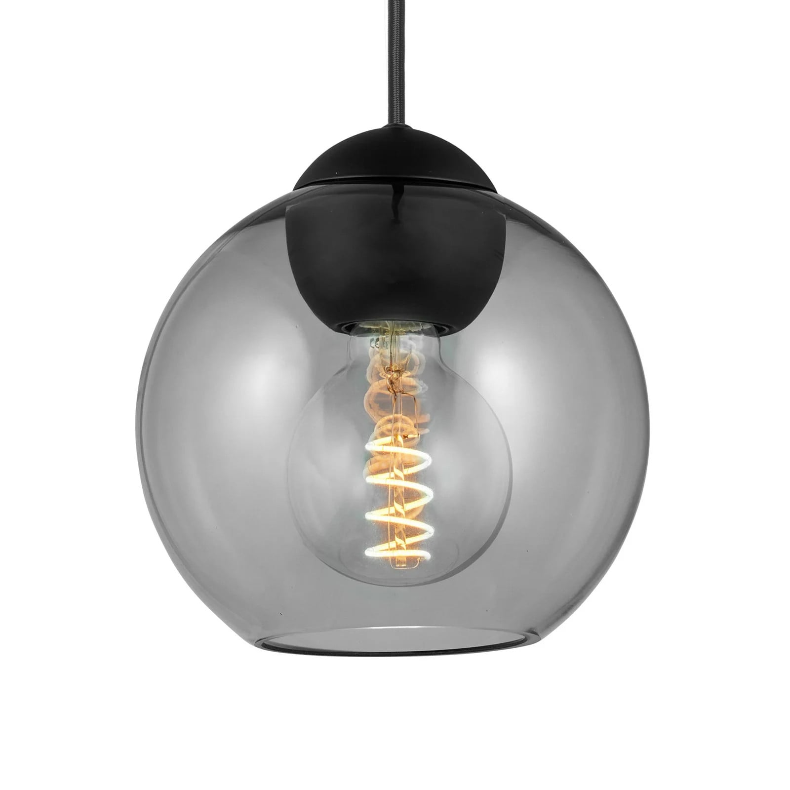 Halo Design BUBBLES hanglamp, rookgrijs, glas, Ø 18 cm, E27