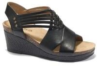 Women's Gianna Wedge Sandal by Hälsa in Black (Size 6 M)