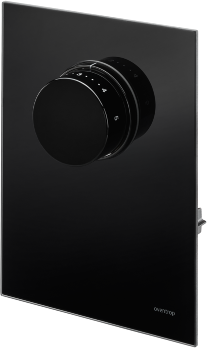 Oventrop Unibox Abdeckung 1022778 Echtglas schwarz, mit Thermostat