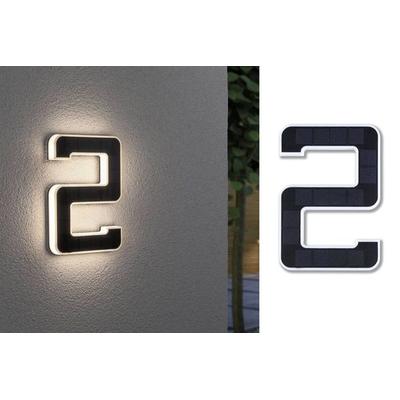 Paulmann 79843 Solar-Hausnummernleuchte 0.20W Warmweiß Schwarz
