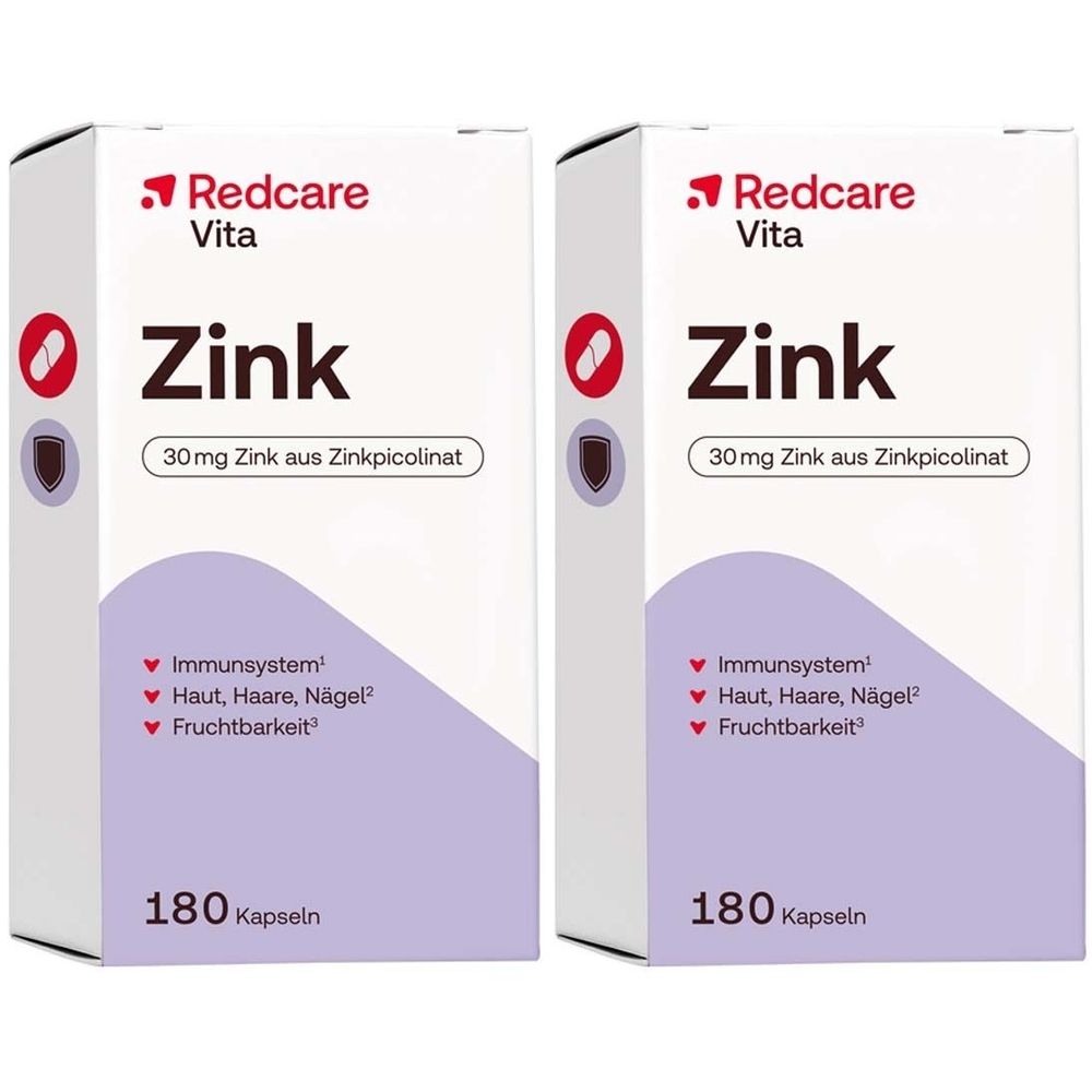 Redcare Vita Zink Doppelpack 2x180 St Kapseln