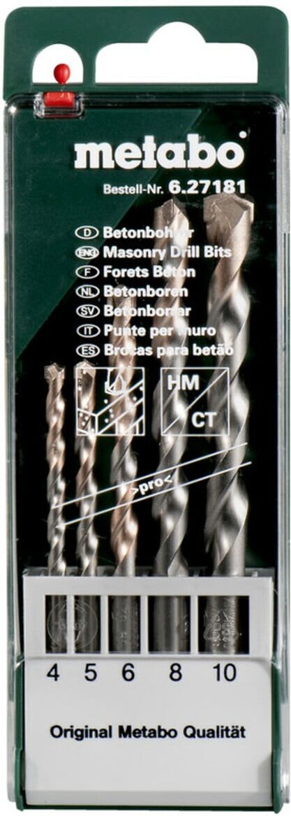 Metabo Beton-Bohrerkassette pro, 5-teilig (627181000)