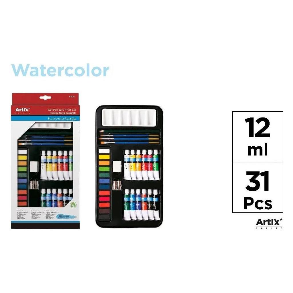Artix Aquarellfarbe mit Zubehör 31 Elemente (57528223)