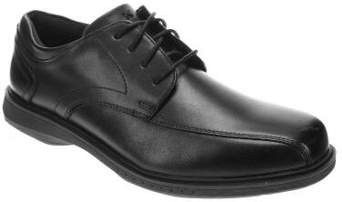Nunn Bush Kore Pro Bicycle Toe Oxford Shoes (Men's) Dress in Black, Size 10.5 W, Leather/Rubber