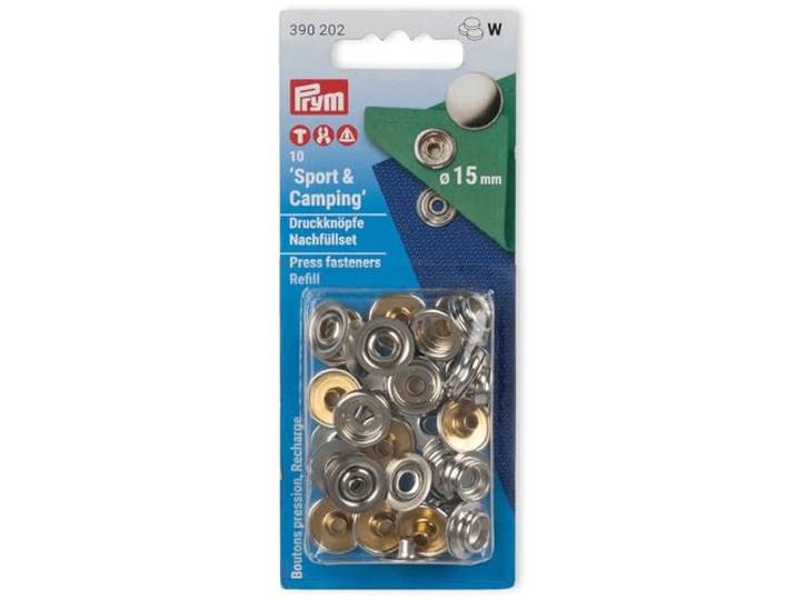 Prym - Prym Silver (15 mm) Naaivrij Drukknopen Navulling - 1 Stuk