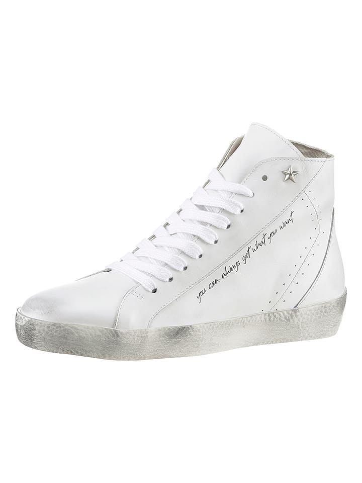 Heine Leder-Sneakers in Weiß - 41