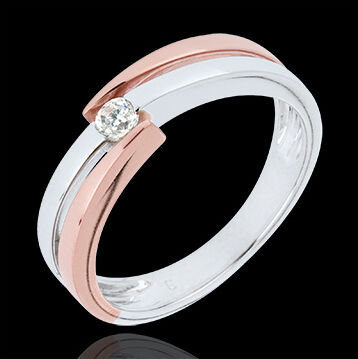 Edenly SolitÃ¤r Ring Kostbarer Kokon - KrÃ¤nze - 0.1 Karat - Gold 18 Karat
