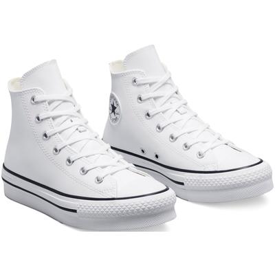 Sneaker CONVERSE "CHUCK TAYLOR ALL STAR EVA LIFT PLAT", Mädchen, Gr. 37, weiß, Leder, Schuhe Sneaker