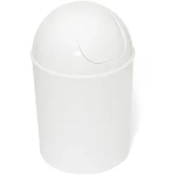 Nölle Schwingdeckeleimer 7 Liter – Kunststoff, weiß