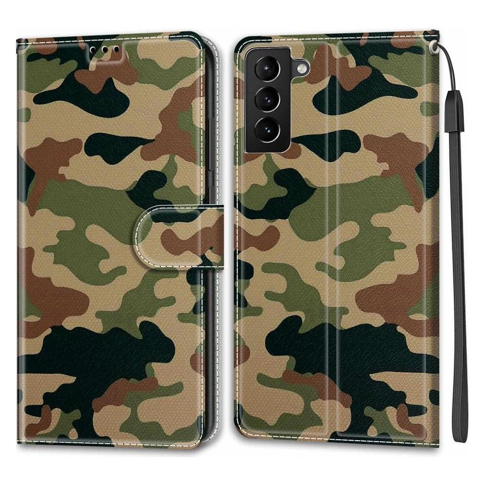 Cover-Discount Galaxy S22+ - Leder Hülle Etui Camouflage (Samsung Galaxy S22+) (101242010J)