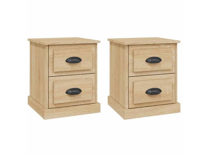CLOUD Tables de chevet 2pcs chêne sonoma 39x39x47 5cm bois ingénierie CHYNEW6298288