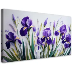 LEINWANDBILD Lila Irisblüten 100x50cm
