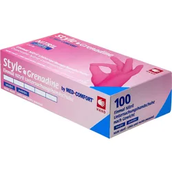 Nitril Handschuhe, pink, Größe S, puderfrei, lebensmittelecht - 10x100 (1.000 Stück)