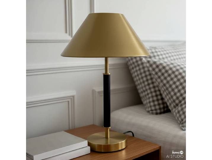 Lampe de table KOVAL 30 x 44 x 30cm Doré/Doré fer doré G9