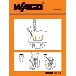 Wago 210-291 Handhabungsaufkleber,für Mini-Reihenklemmen mit Frontverdrahtung,Serie 264 210291  - 100 Stück