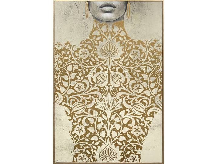 Keilrahmenbild Denise in Goldfarben ca. 60x90cm