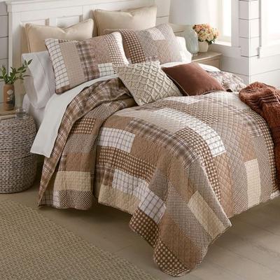 American Heritage Textiles Highland Plaid Mini Quilt Set Multi Warm, Twin, Multi Warm