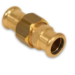 Rotguss Pressfitting Verschraubung, DVGW, Kontur M (Ausführung: 22 mm)