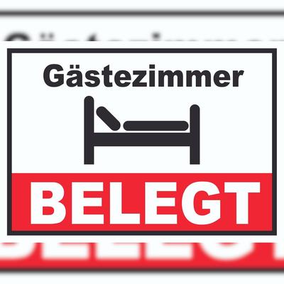 HB-Druck Gästezimmer BELEGT Schild Zimmer BELEGT Hotel Pension Motel A1 (594x841mm)