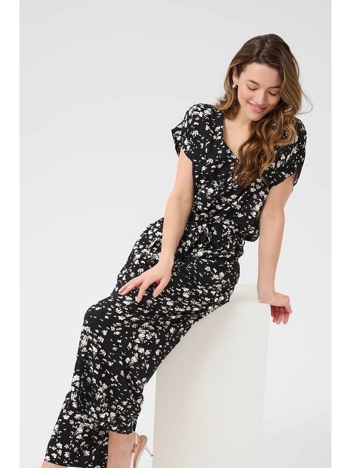Kaffe Jumpsuit in Schwarz/ Weiß - 40