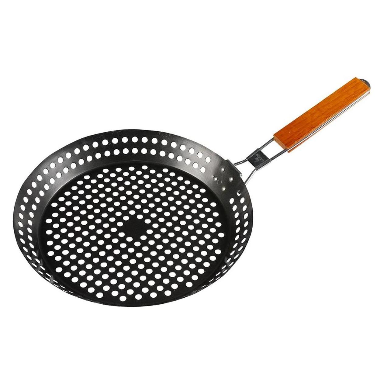 Master Grill MG249 Grillpfanne zum fettfreien Grillen Antihaftschicht Lochpfanne 30cm Durchmesser (CEN-73541)