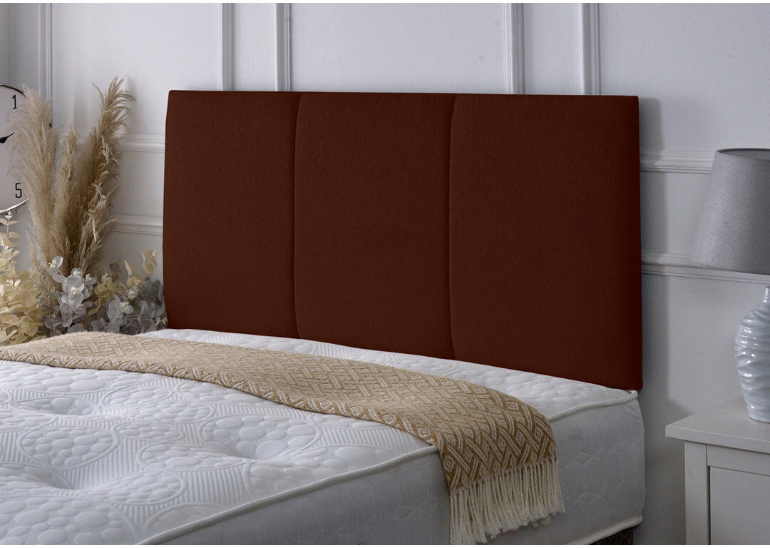 17 Stories Upholstered Chenille Headboard Brown Kingsize (5')