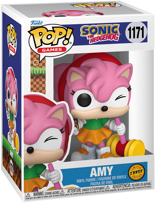 Funko Pop! Games Sonic the Hedgehog Amy Rose with Piko Hammer #1171 - Official Sonic the Hedgehog Vinyl Figure - Funko Collectible - Pink