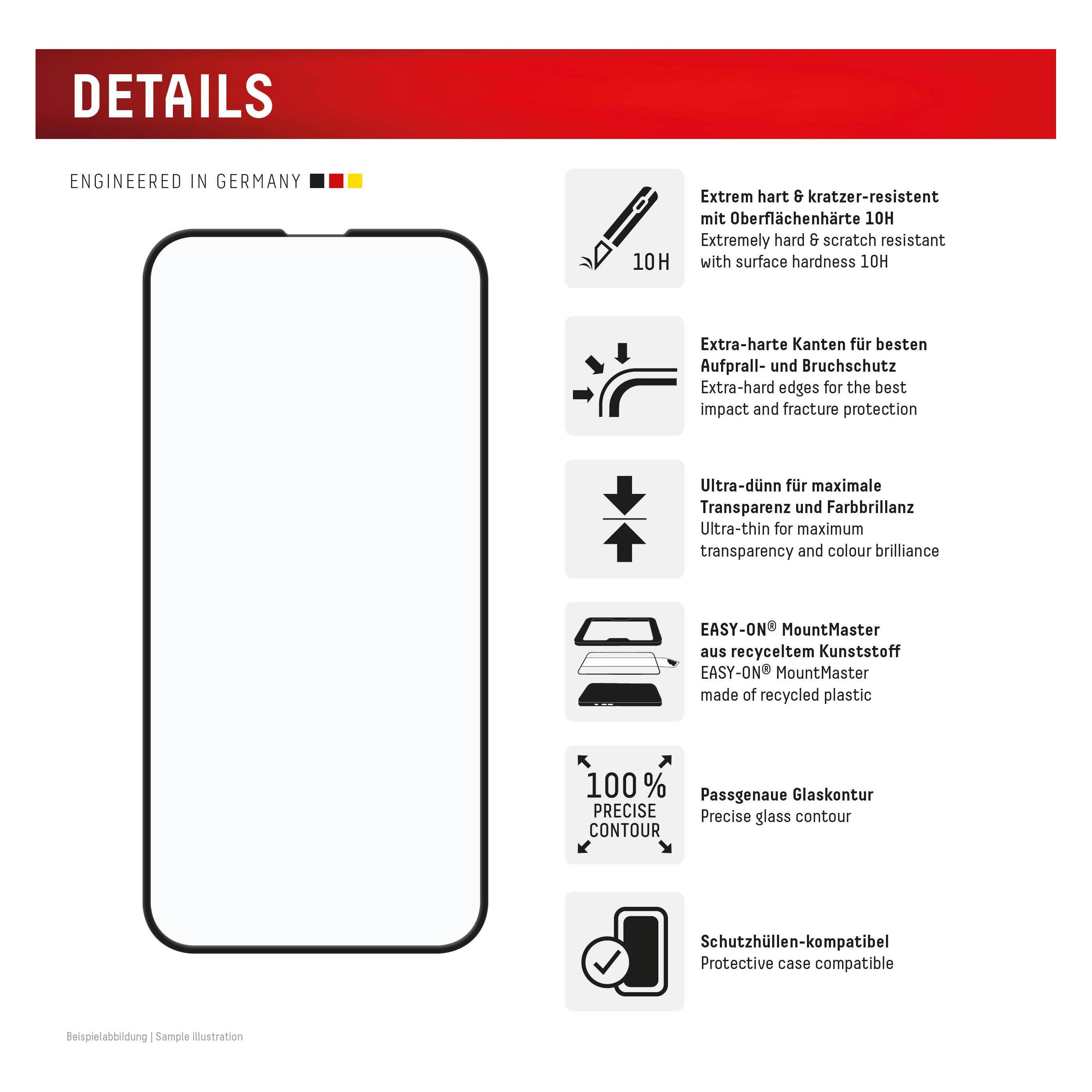 Displex Premium Glass MountMaster (1 Stk., Apple iPhone 16e, Apple iPhone 17e) (02283)