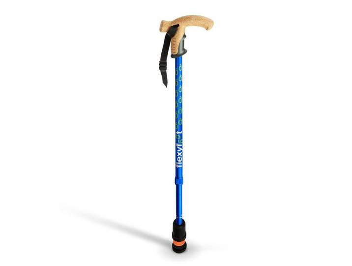 Able2 Flexyfoot - Wandelstok - Verstelbaar 70-96 cm - Blauw