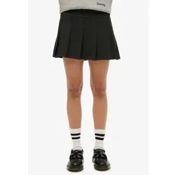 Superdry für Damen. W7210331A Plissierter Minirock mit niedriger Taille grau (M), Lässig, Viskose
