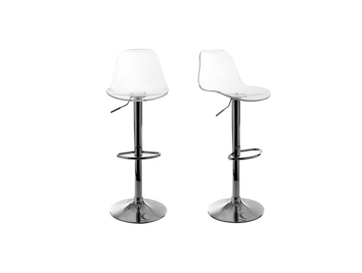 Design-Barhocker transparent 2er-Set GALILEO