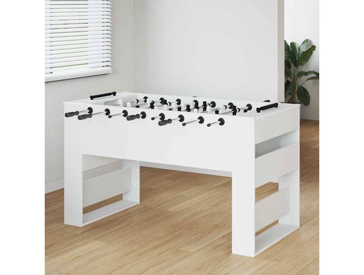 vidaXL Tischfußballtisch Weiß 146,5 x 74 x 85 cm Holzwerkstoff