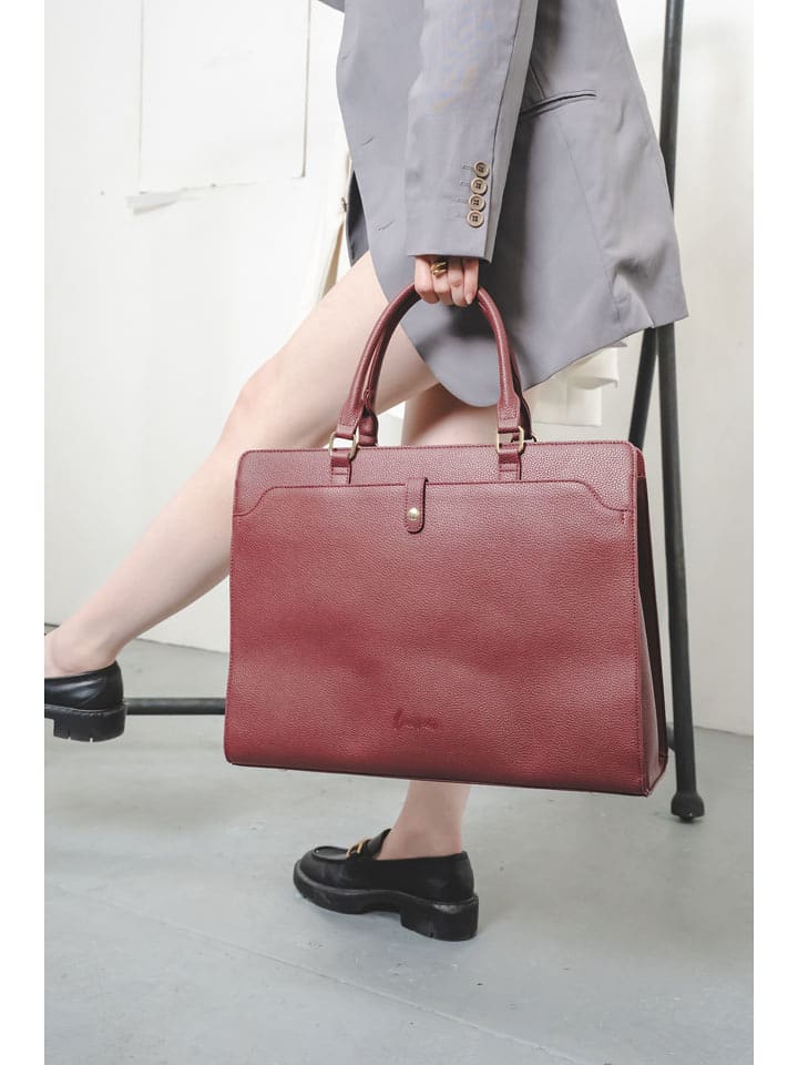 Christian Laurier Leder-Businesstasche "Nya" in Bordeaux - (B)42 x (H)32 x (T)14 cm - onesize