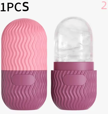 Inspire Picks Silicone Face Ice Roller Reusable Cold Therapy Beauty Tool For Refreshing Skincare rose Red 2