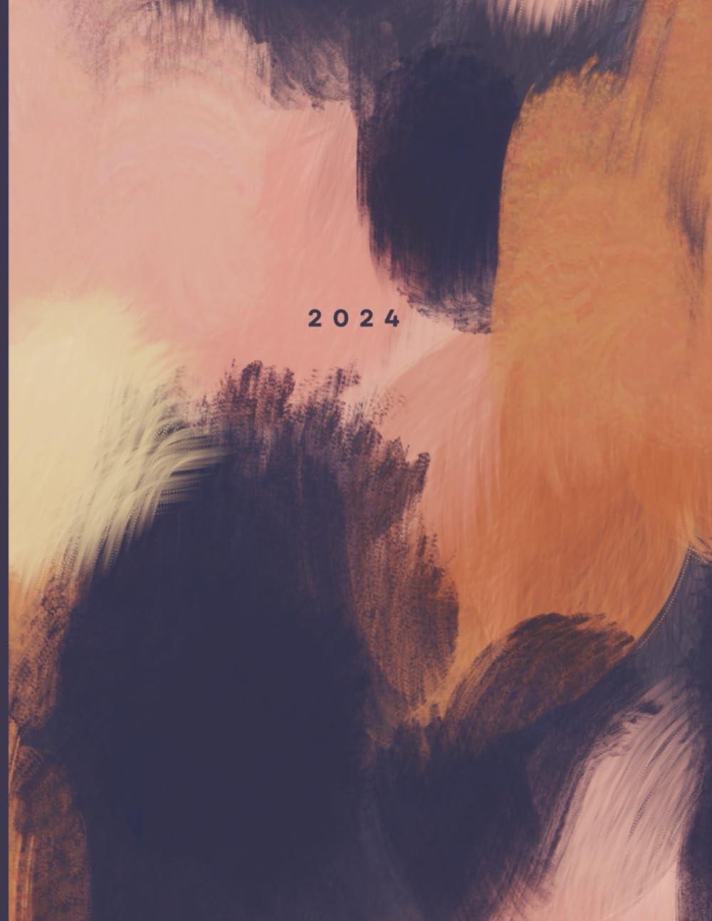 Kleurrijke 2024 kalender van acryl