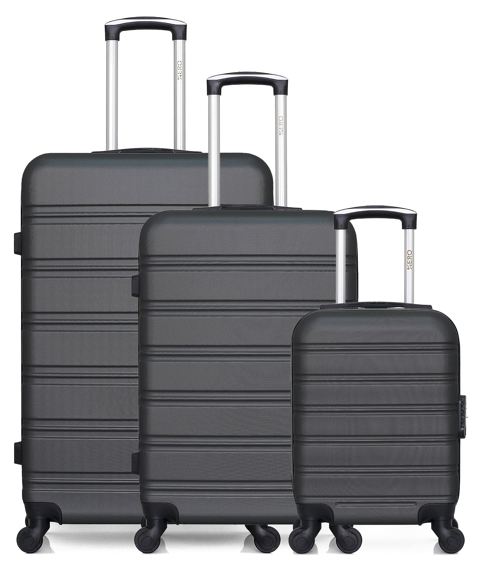 Hero - 3Er-Set Grosse Wochenend- Und Handgepäckkoffer Xxs Renoso