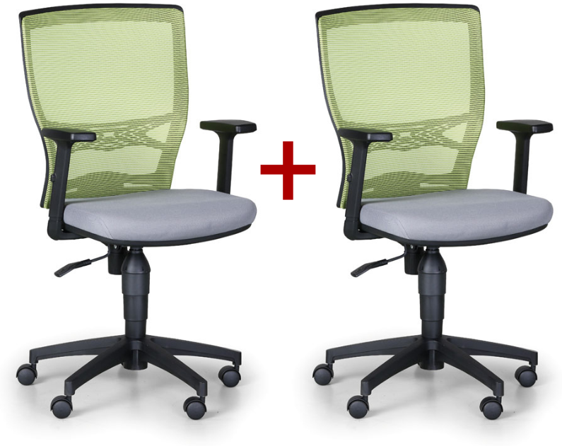 B2B Partner Bürostuhl VENLO 1+1 GRATIS, grün/grau