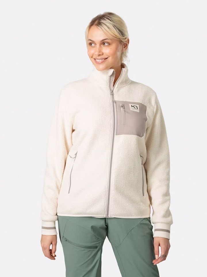 KARI TRAA Fleecejacke "Rothe" in Beige - M